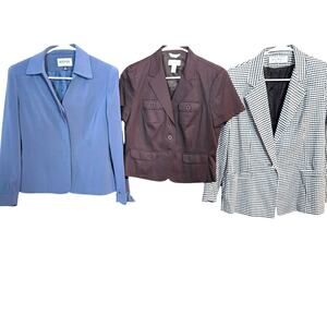 Women's 8 Petite Blazer Suit Separate Jacket Top Wholesale Bulk Lot of 3 8P PM